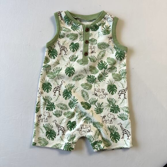 Little Me Safari Muscle Tank Romper Sz 6 mo - Picture 3 of 7